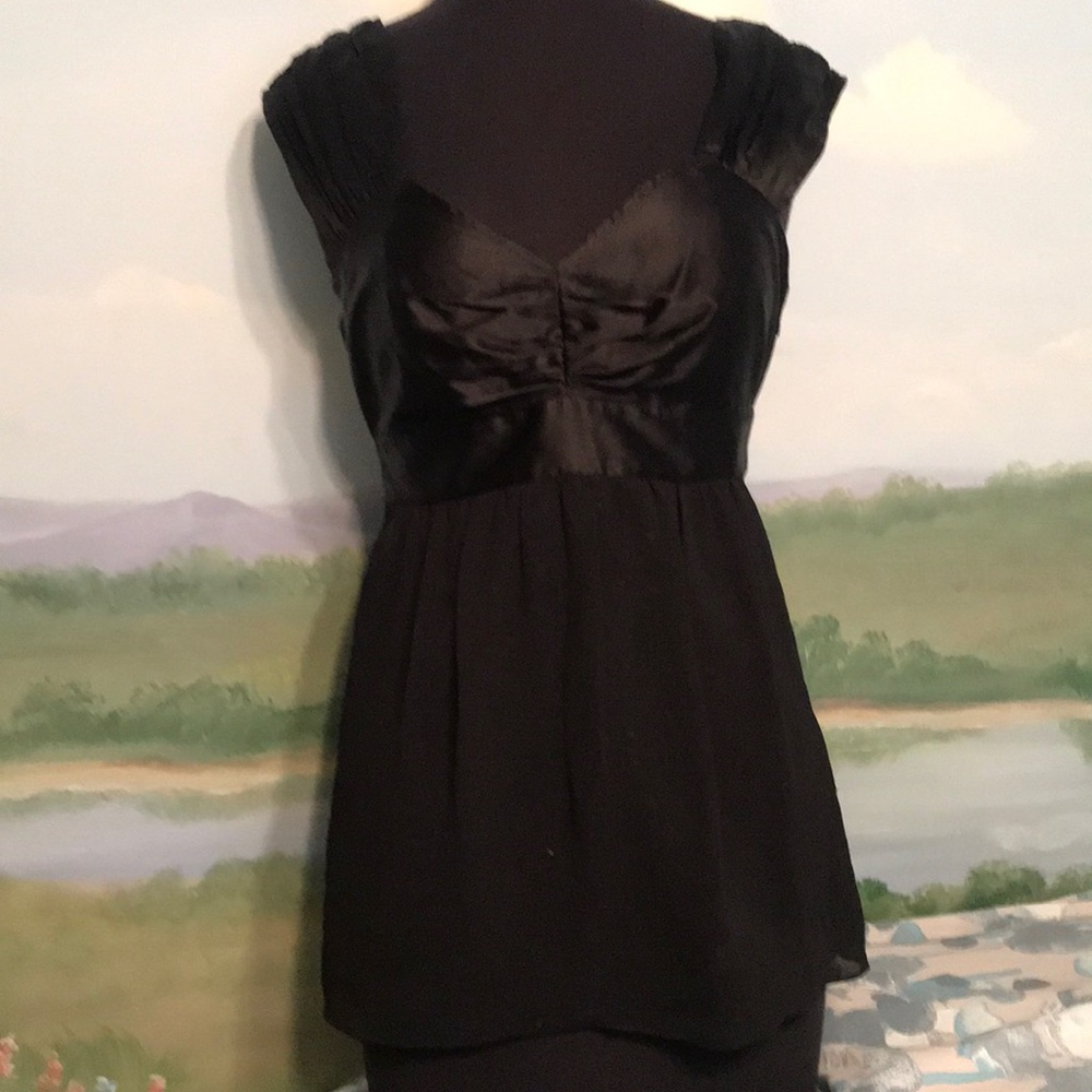 Express black top with sequins sparkly underneath